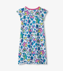 Girls Watercolor Doodles Nightdress