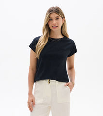 Ella Relaxed Tee - Black