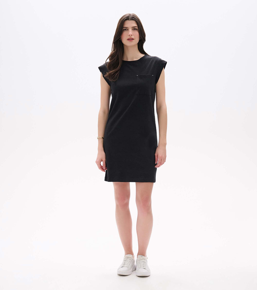Pocket Tee Dress - Black
