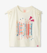 Girls Friendship Bracelet Cinched Shoulder Top
