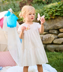 Baby & Toddler Girls Pearl Swiss Dot Puff Dress