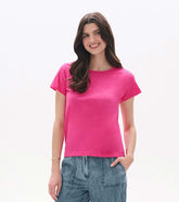 Essential Crew Neck Tee - Carmine Rose