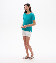 Simone Knit Tee - Ceramic