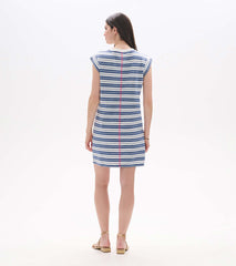 Pocket Tee Dress - Double Blue Horizon