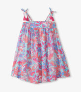 Girls Graphic Floral Smocked Sundress