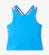 Girls Malibu Blue Strappy Active Tank