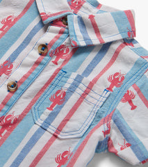 Baby Boys Preppy Lobsters Woven Romper