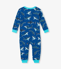 Baby Boys Patterned Sharks Cotton Sleeper