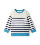 Boys Preppy Stripes Pullover Sweatshirt