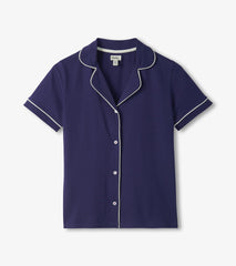 Women's Classic Navy Short Pajama Set