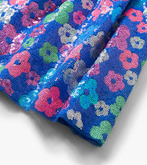 Girls Party Flowers Sequin Skirt