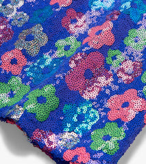 Girls Party Flowers Sequin Top