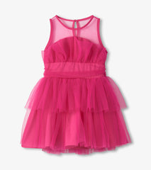 Girls Fuchsia Tulle Party Dress