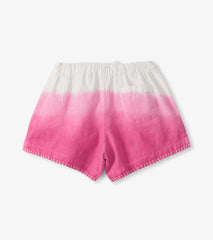Girls Raspberry Dip Dye Woven Easy Shorts
