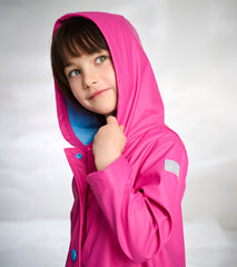 Girls Raspberry Rose Rain Jacket