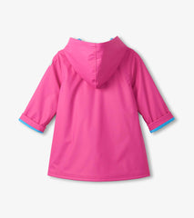 Girls Raspberry Rose Rain Jacket