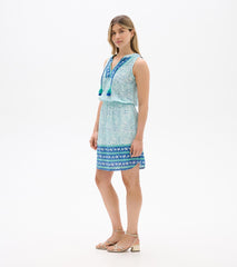 Chloe Dress - Beach Glass Ikat