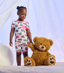 Girls Sketchy Cameras Bamboo Short Pajama Set