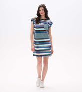 Pocket Tee Dress - Seaside Stripes