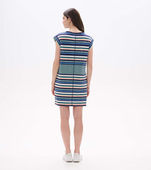 Pocket Tee Dress - Seaside Stripes