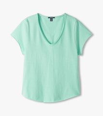 Sadie V-Neck Tee - Sea Glass
