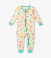 Baby Girls Springtime Hummingbirds Bamboo Sleeper