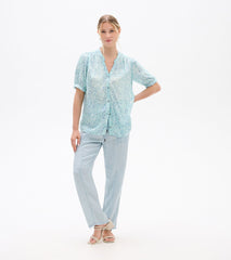 Ivy Blouse - Beach Glass Ikat