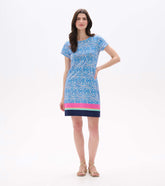 Zip-Back Tee Dress - Soft Ikat