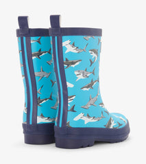 Boys Shark Party Matte Rain Boots