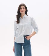 Relaxed Button Down - Cashmere Blue Stripes