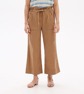 Tie Front Pants - Tiger's Eye