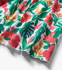 Girls Tropical Flowers Trapeze Dress
