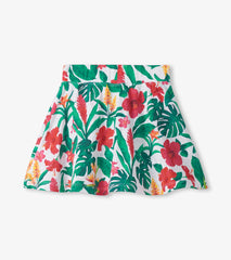Girls Tropical Flowers Floaty Skort