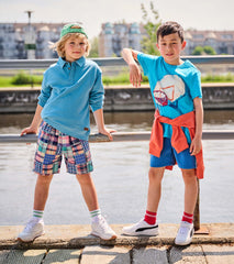 Boys Vintage Summer Madras Woven Shorts