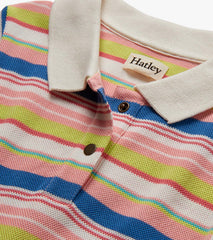 Girls Vintage Camp Stripe Pique Polo Dress