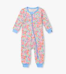 Baby Girls Whimsical Flowers Cotton Sleeper