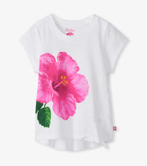 Girls Hibiscus Tie Front T-Shirt