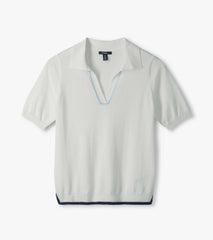 Johnny Collar Top - White