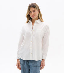 Relaxed Button Down - White