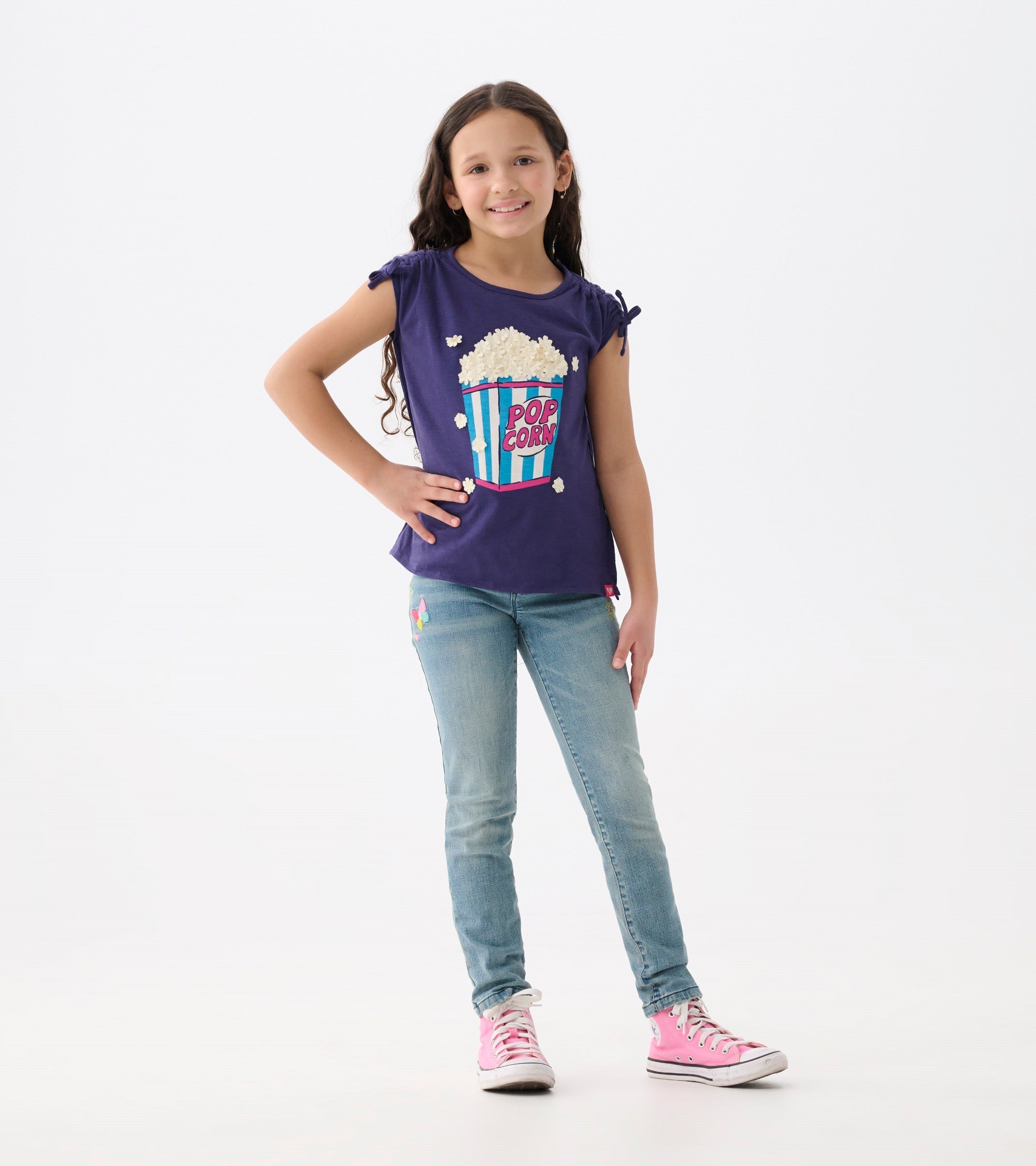 Girls Pretty Patches Stretch Jeans