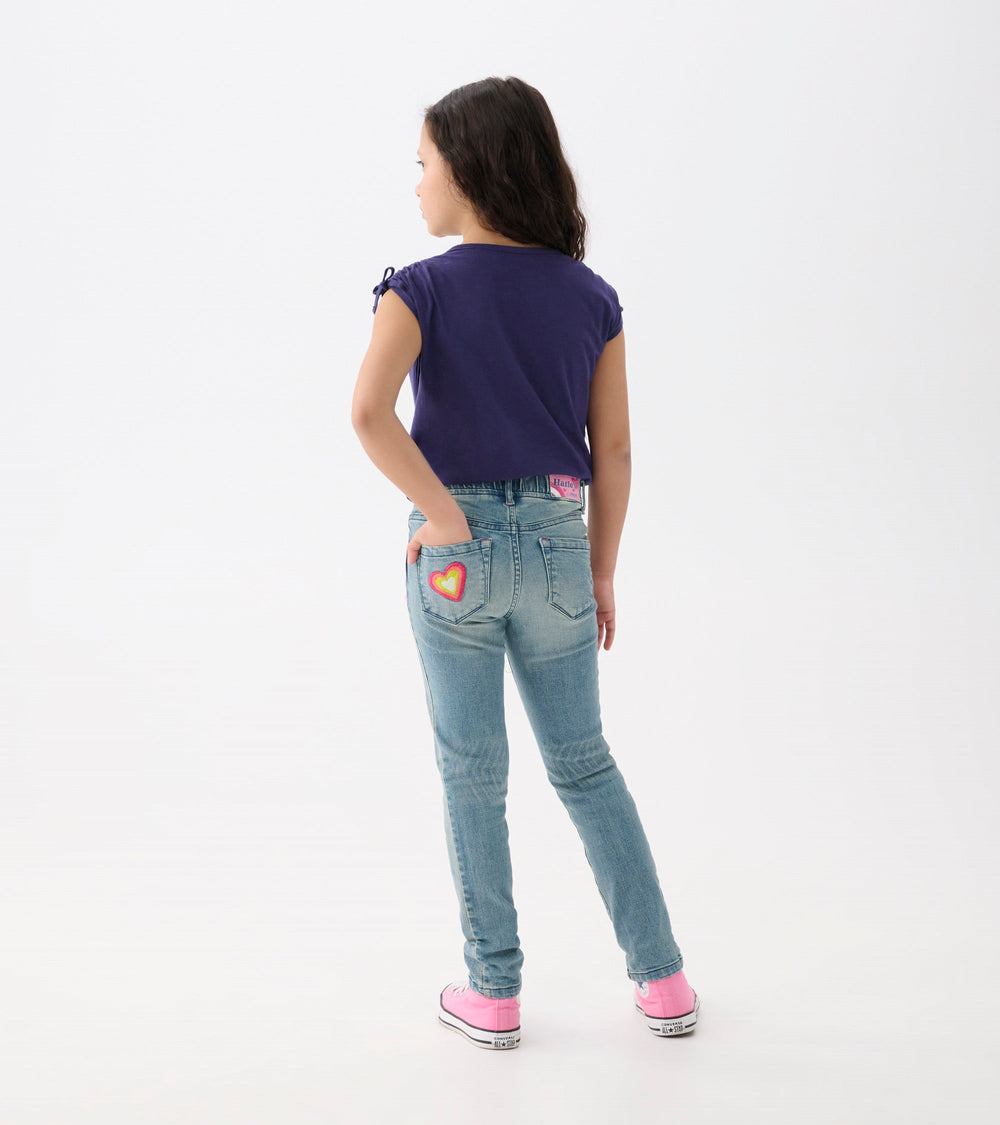 Girls Pretty Patches Stretch Jeans