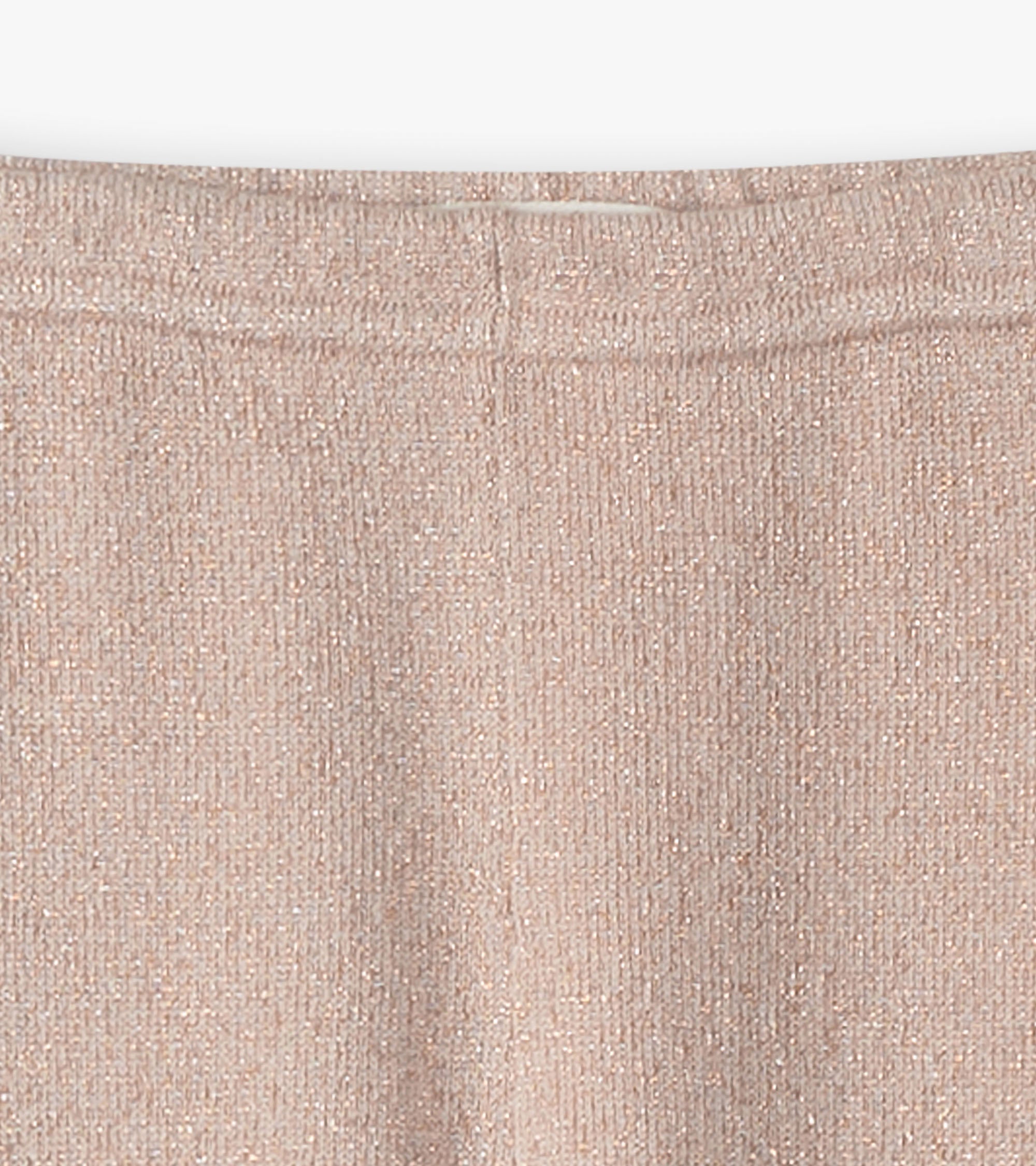 Baby Girls Gold Glitter Cable Knit Leggings