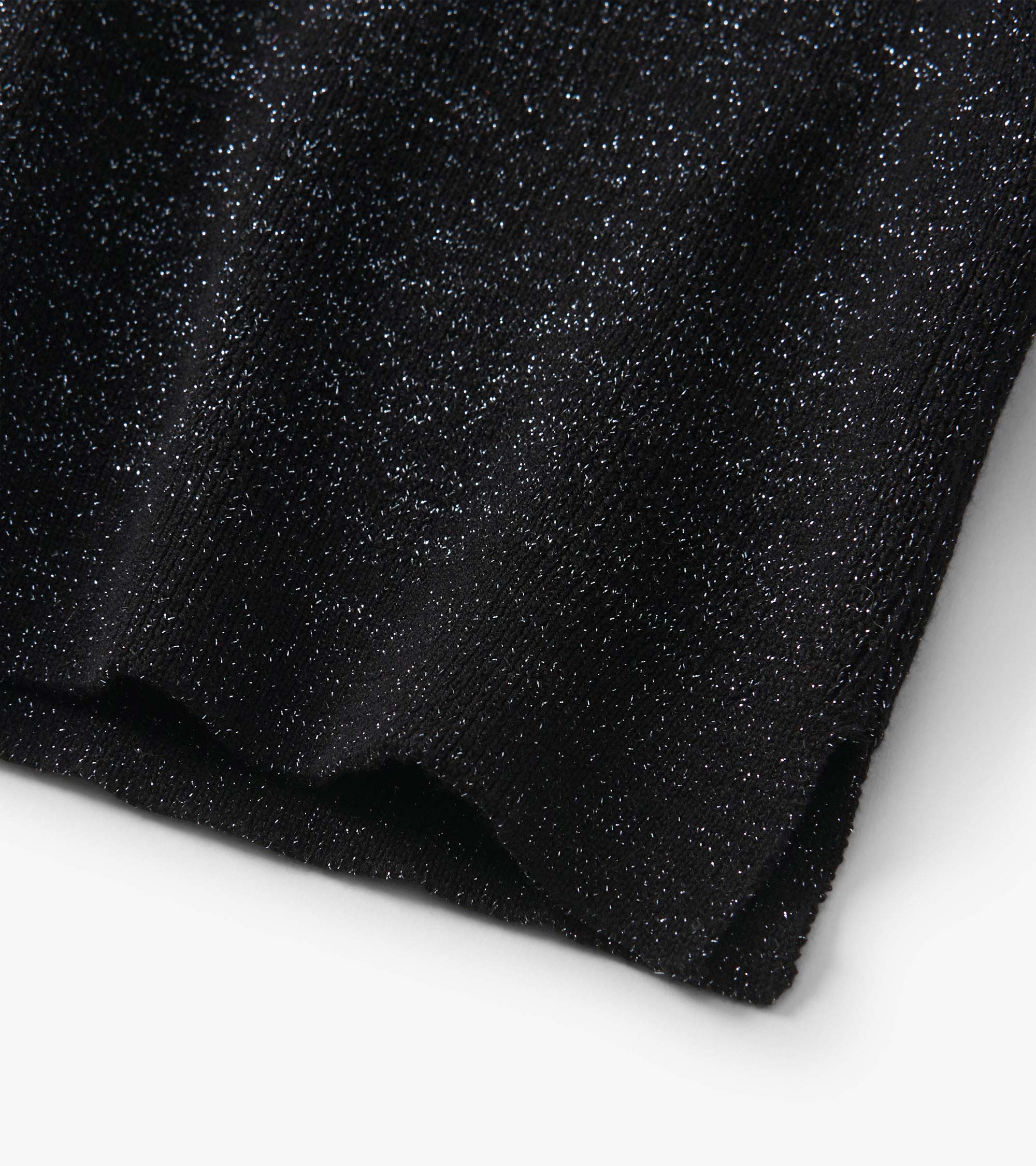 Girls Black Glitter Turtleneck