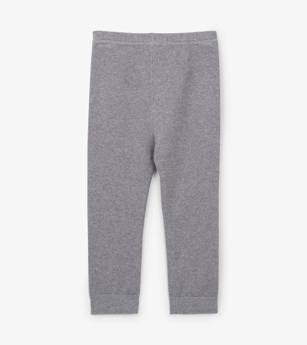 Baby Silver Glitter Cable Knit Leggings