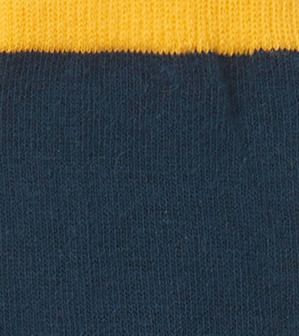 Kids Navy & Yellow Crew Socks