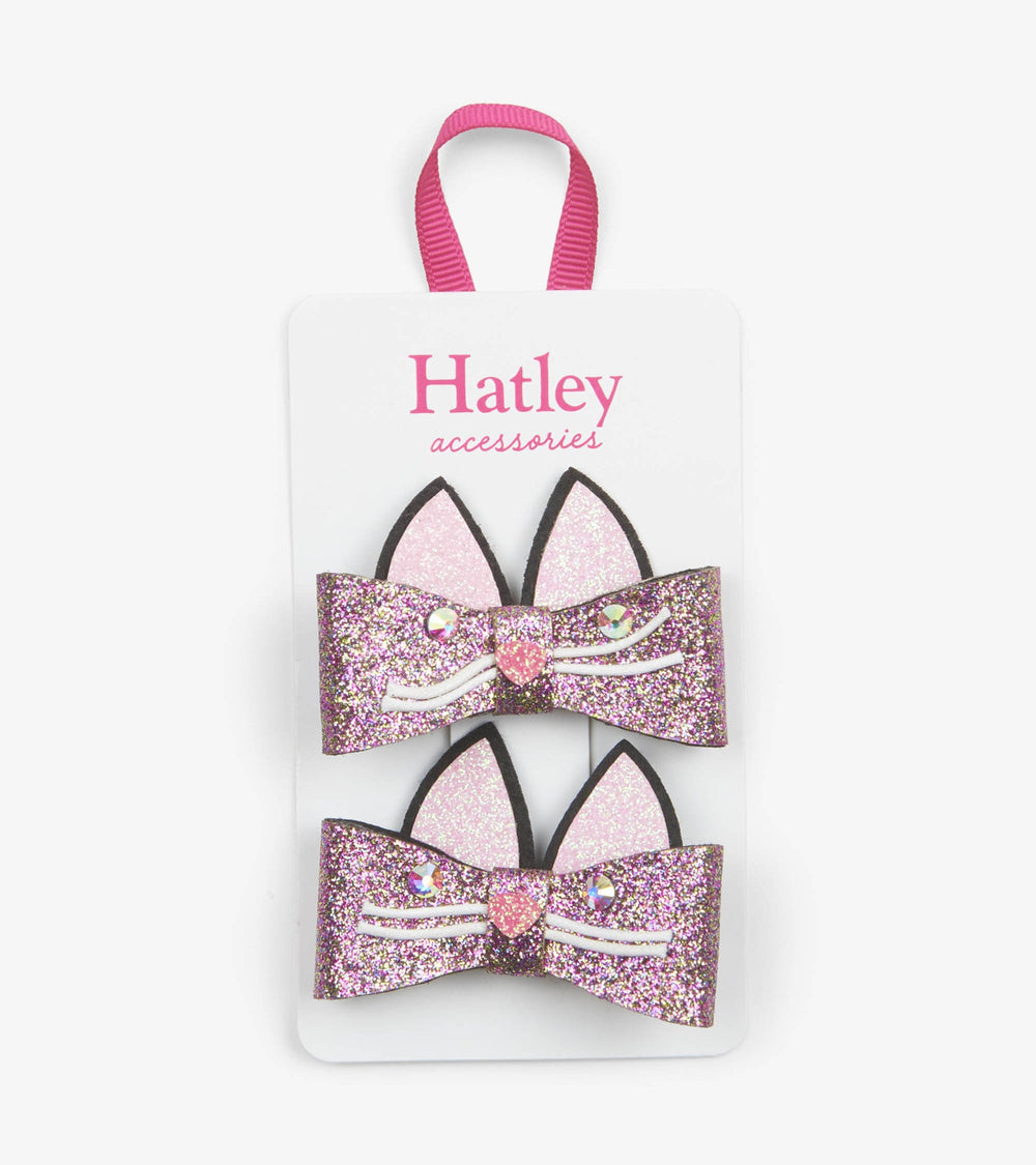 Glitter Kitties Hair Clips