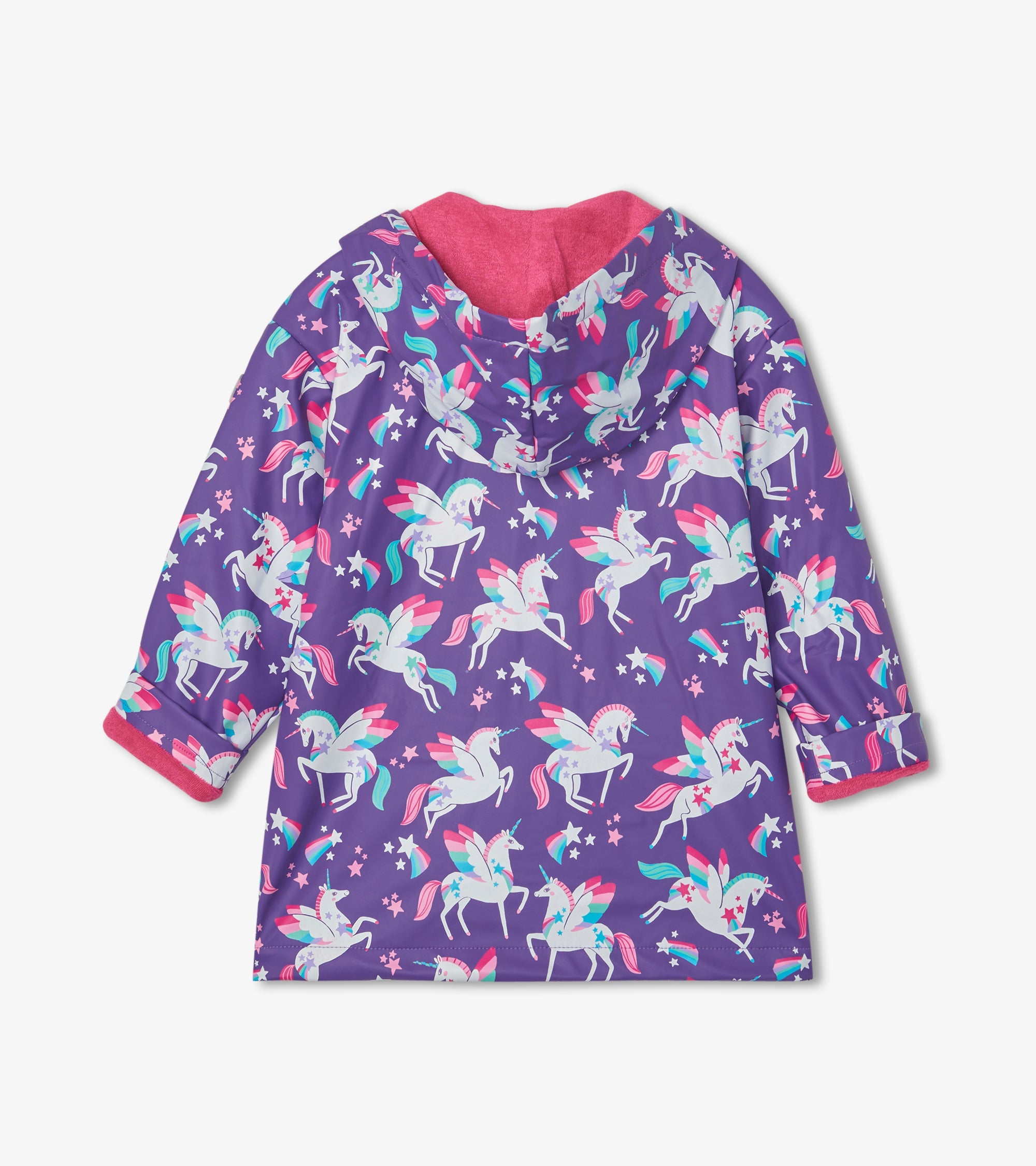 Girls Unicorn Button-Up Raincoat