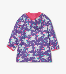 Girls Unicorn Button-Up Raincoat