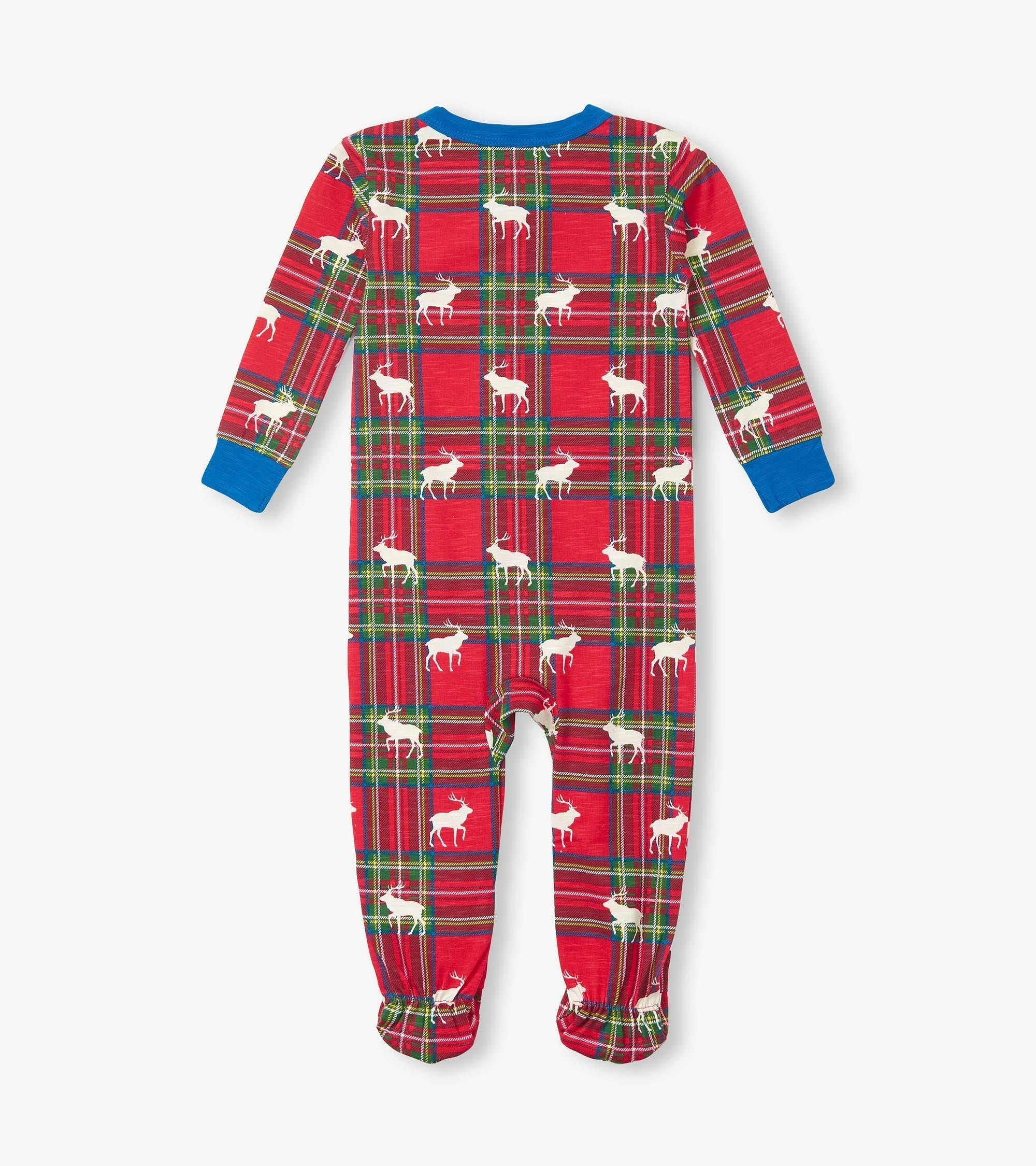 Baby Elk Plaid Cotton Footed Sleeper