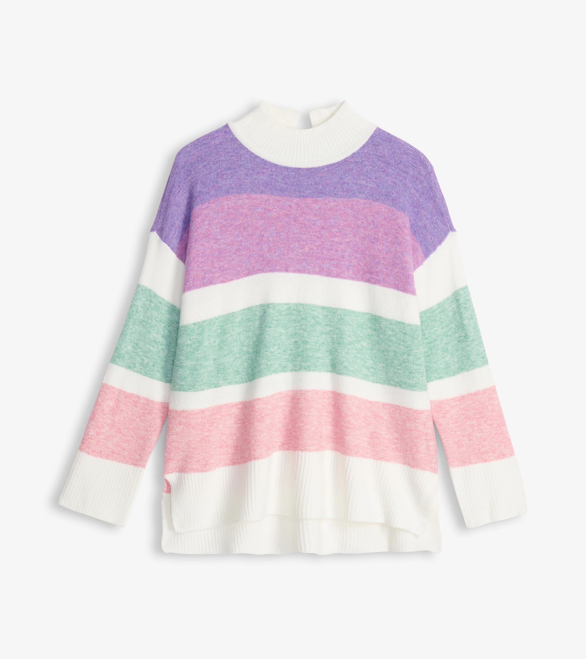 Mock Neck Tunic - Sunrise Color Block